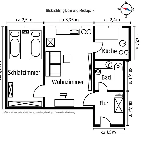 Apartman Domspitzen-blick, Cooles 2 Mit Indoor-swimmingpool Auf Dem Dach, Kueche Und Smart-tv *